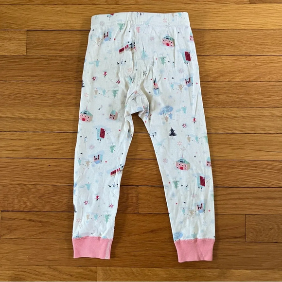 Hanna Andersson Christmas Winter Village Holiday Cotton Pajamas Girls 3 90 - Picture 7 of 9